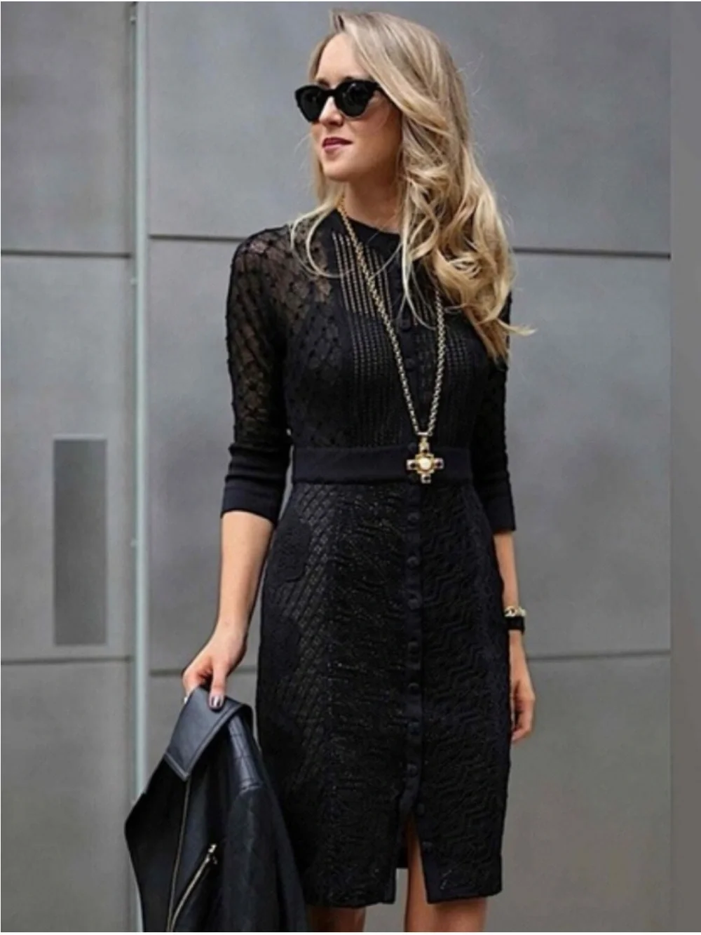 lars mini dress black Lars Mesh Mini Dress L / Black